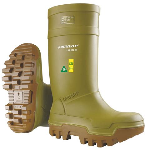 Dunlop Rubber Boot Mens 7 Knee Steel Toe Type Polyurethane