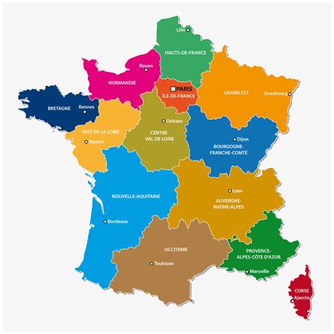 Carte Avec Les 13 Regions De France Une Tres Belle Carte De France Images