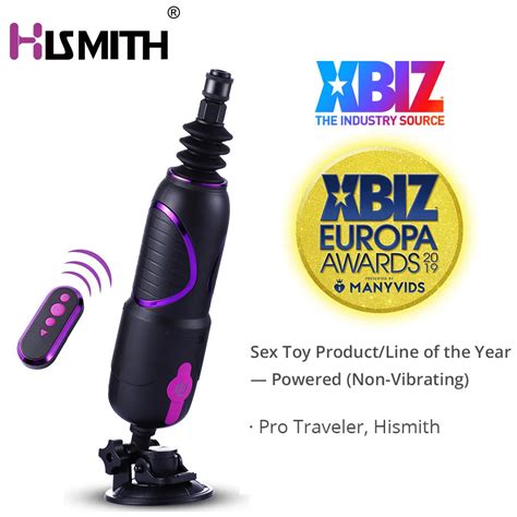 hismith new sex machine pro traveler with purple silicone dildo thrusting machines kliclok