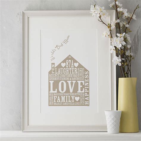 Personalised New Home T Wall Hangings Prints