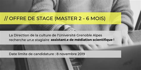 Offre de stage - Assistant.e de médiation scientifique ...
