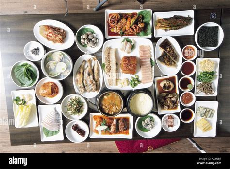 Korean Traditional Full Course Meal Stock Photo Alamy