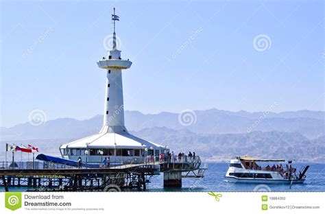 View On Underwater Observatory Eilat Israel Stock Photo