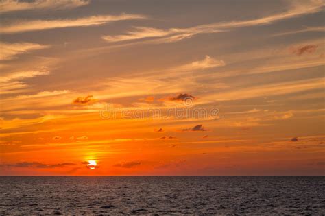 Sunrise Over The Caribbean Sea Stock Photo Image Of Caribbean Cloud