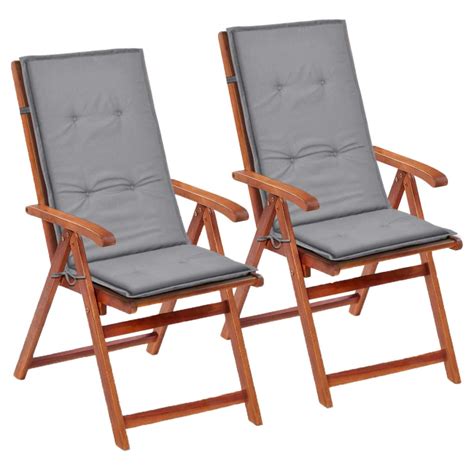 Ricevilo entro lunedì 7 settembre. 2 pz Cuscini per Sedie da Giardino Grigi 120x50x3 cm - New ...