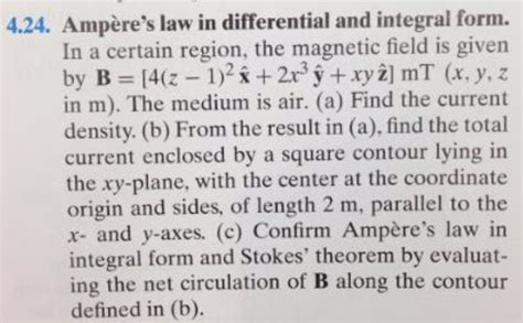 solved in a certain region the magnetic field is given by b