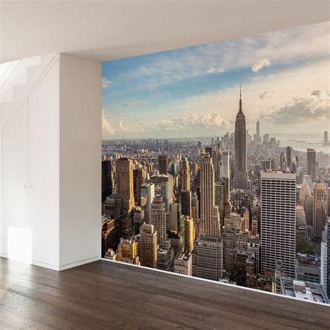 New York Skyline Wall Mural Decal Fotobehang Slaapkamer Fotobehang