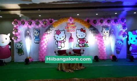 Hello Kitty Theme Premium Birthday Party Balloon Decoration Bangalore
