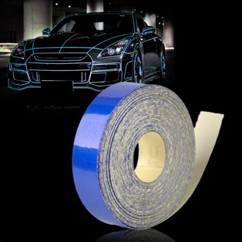 5m X 1cm Blue Reflective Stripe Sticker Tape Car Truck Body Self