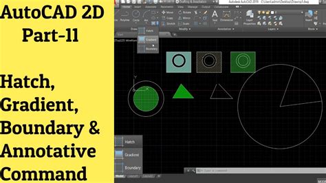 11 Autocad Tutorial Hatch Creation Gradient Boundary And Annotative
