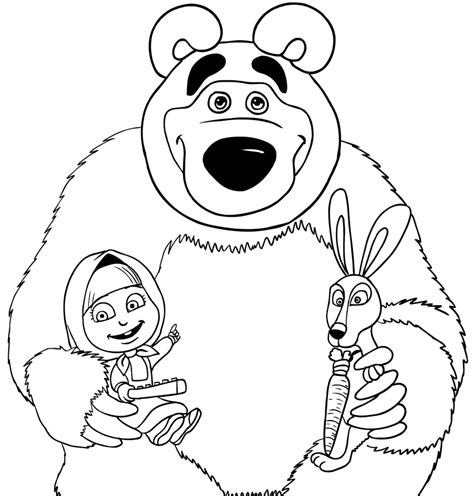 Coloring Masha And The Bear Drawing Coloring Pages