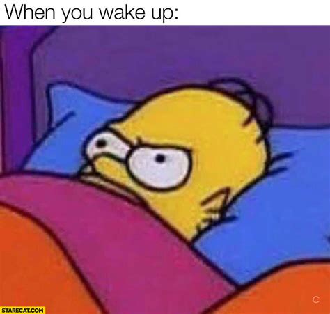 When You Wake Up Homer Simpson Angry Meme
