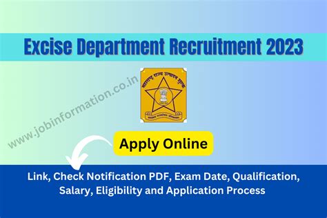 Excise Department Recruitment Link Check Notification Pdf Exam