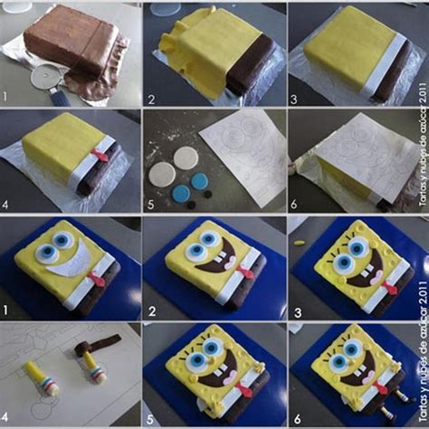 The cake is more of a center of attention on a how old are we? Spongebob cake tutorial | Cakes | Pinterest | Bobs, Pastel and Cakes