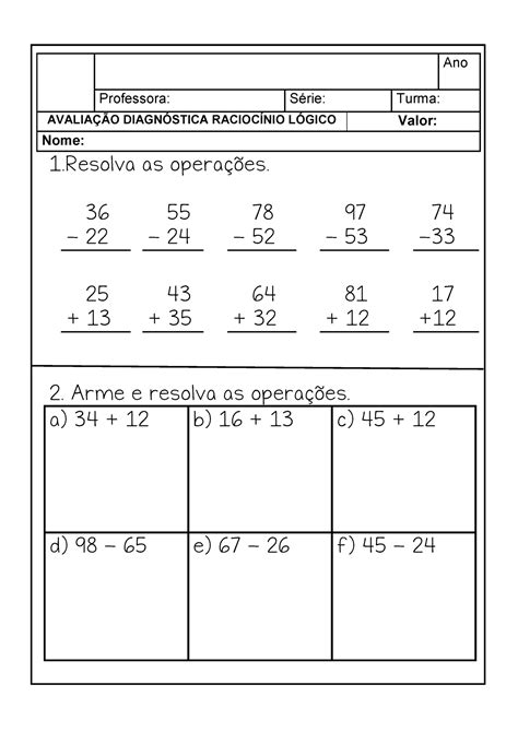 Pin Em Atividades De Matemática