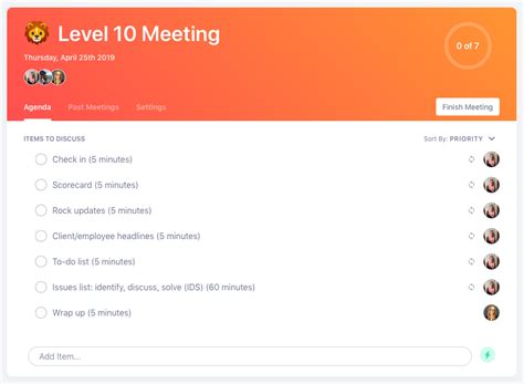 level 10 eos meeting agenda template in 2021 meeting agenda meeting agenda template agenda