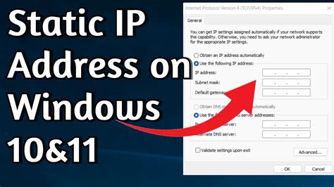 How To Change Ip Address In Windows 1011 Configuring Static Ip