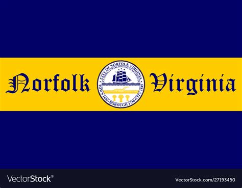 Flag Norfolk In Virginia State Usa Royalty Free Vector Image