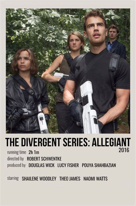 Minimal Polaroid Movie Poster For The Divergent Series Allegiant