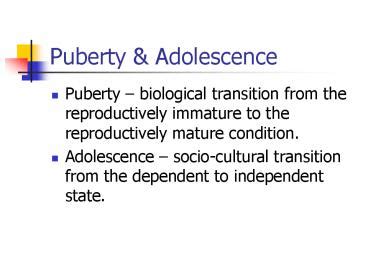 Ppt Puberty Powerpoint Presentation Free To View Id Ce E Mwy N