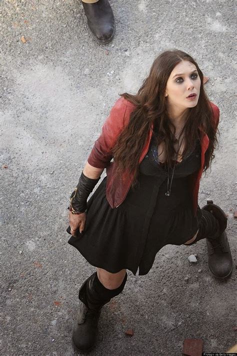 set photos from avengers age of ultron reveal scarlet witch quicksilver hawkeye iron man