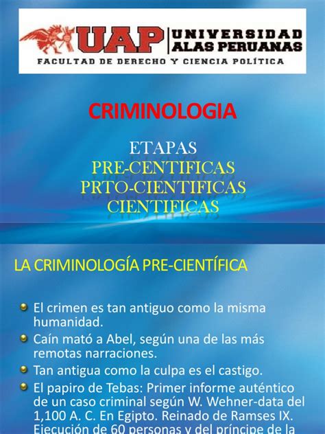 3 Etapas De La Criminologia 3 Criminología Positivismo