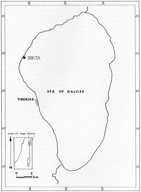 Map Of Sea Of Galilee Showing Location Of Bikta Download Scientific