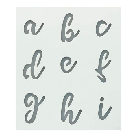 Premium Alphabet Stencils Lowercase Cursive 3 Pack