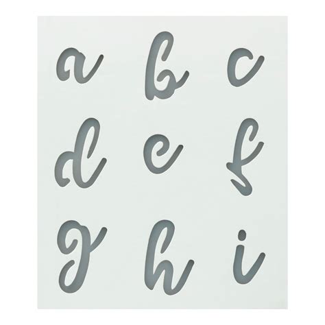These 3 inch alphabet stencils are suitable for your craft projects. Premium Alphabet Stencils Lowercase Cursive 3 Pack ...