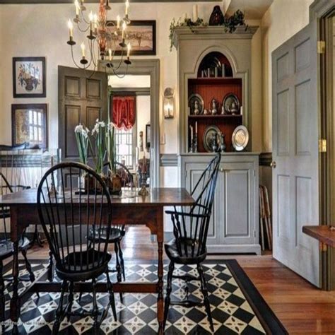 Rich, warm reds, corals, golds and silvery grays make great color choices; 199 best images about Colonial dining rooms on Pinterest ...
