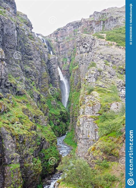 Glymur Is The Highest Of The Icelandic Waterfalls Stock Photo Image