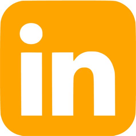 Orange Linkedin 6 Icon Free Orange Social Icons