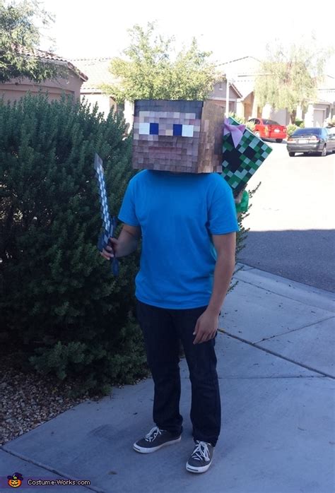 Minecraft Steve And Creeper Couple Costume Photo 44