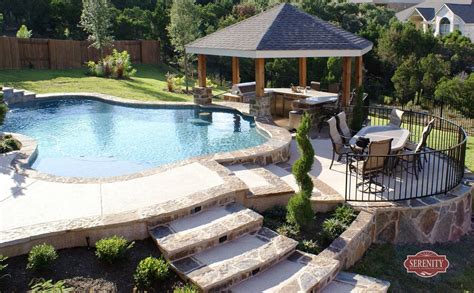 Custom In Ground Swimming Pool Builder Serenity Pools Backyard Deck
