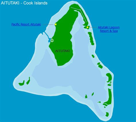 Aitutaki Map Cook Islands