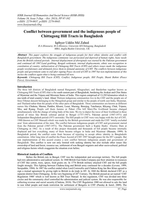 Pdf Conflict Between Government And The Indigenous People Of