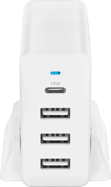 Insignia 45 W 4 Wall Charger With 4 Usbusb C Ports White Ns Mph3a1cw