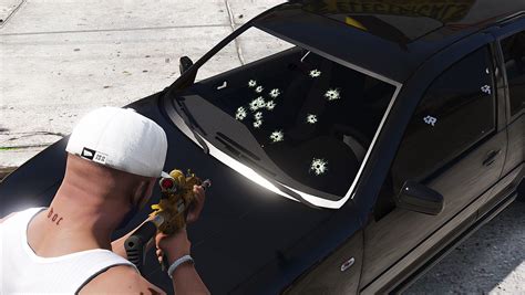 Real Bullet Impact With Blood Gta5