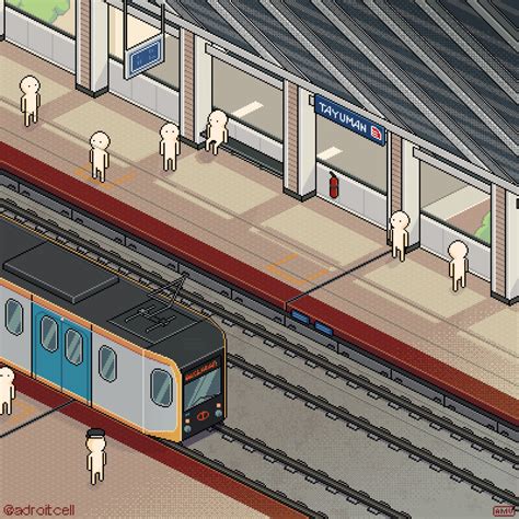 Adcel Villanueva Train Station Pixel Art