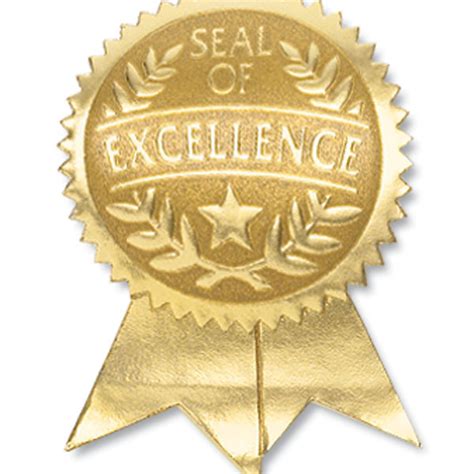 Seal Of Excellence Foil Seals Gold Foil Seals