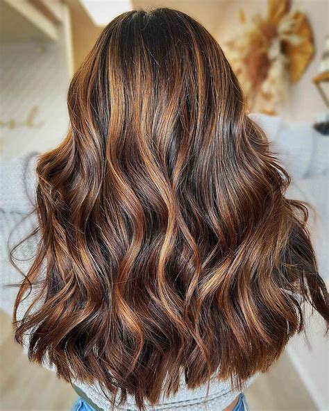 Top 48 Image Dark Brown Hair With Caramel Highlights Vn
