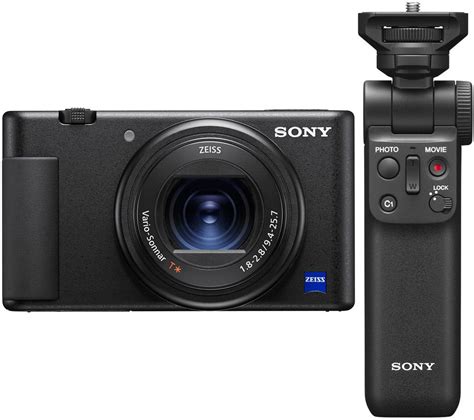 Sony Zv1 High Performance Compact Vlogging Camera And Gp Vpt2bt Shooting