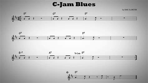 C Jam Blues Play Along Bb Instruments Youtube
