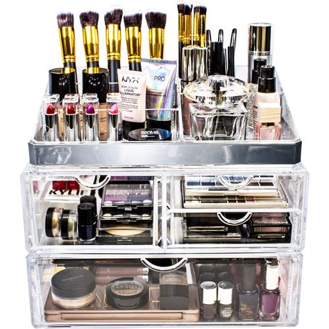 Extra Large Makeup Organizer Case 3 Piece Set Sorbus Beauty