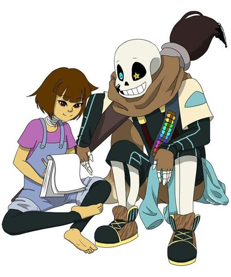 He exists out of them but can interact with them. Ink Sans | Wiki | Undertale Amino
