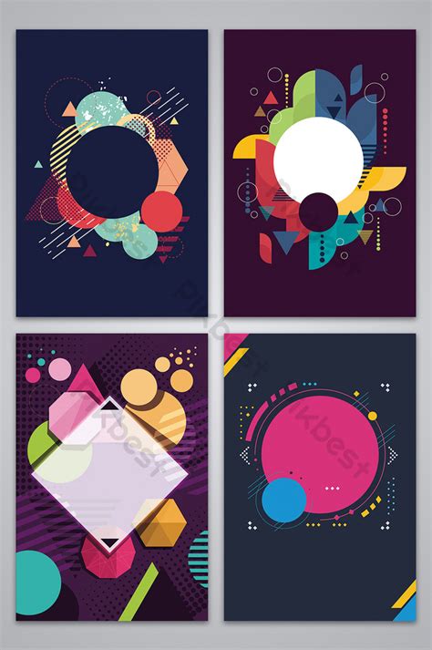 Flat Geometric Color Poster Design Background Backgrounds Ai Free