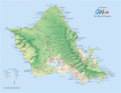 Topographic Map Of Oahu Hawaii