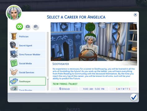 The linguist career may look a little bit boring to you, but this particular mod is so good and well done. Soothsayer Career (Requires Spa Day) *UPDATED 1.48.94.1020 ...