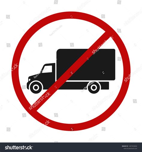 No Truck Sign Truck Parking Forbidden Stock Vector Royalty Free