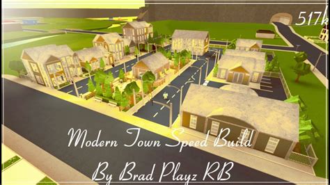 Roblox Bloxburg Modern Town Speed Build Final Part Youtube